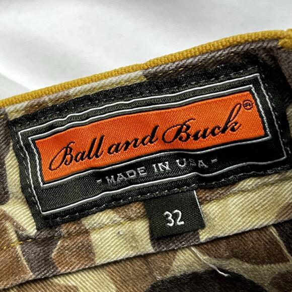 Ball and Buck USA Men's Chino Hunting Pants Gold Canvas Size 32 - Picture 3 of 11